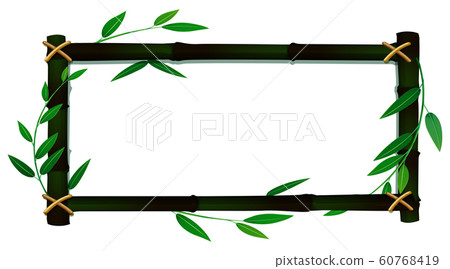 Frame template with bamboo leaves Frame template with bamboo leaves 60768419