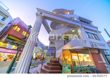 Yokohama cityscape in Japan Overlooking Okurayama Elm Street, a Greek-style shopping street that extends from Okurayama Station 60769577
