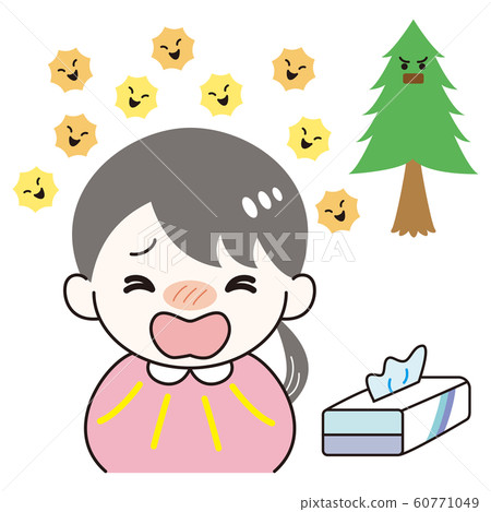 A woman suffering from hay fever 60771049