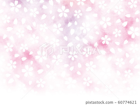 Cherry Blossom Watercolor Texture Stock Illustration