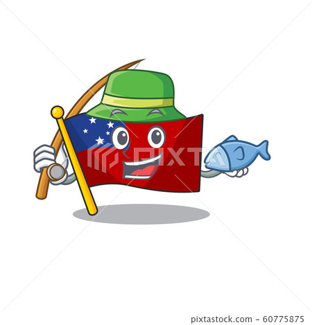 A Picture of funny Fishing flag samoa Scroll design 60775875