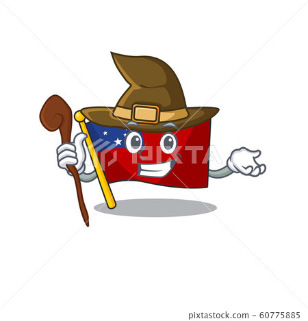 Happy Witch flag samoa Scroll cartoon character design 60775885