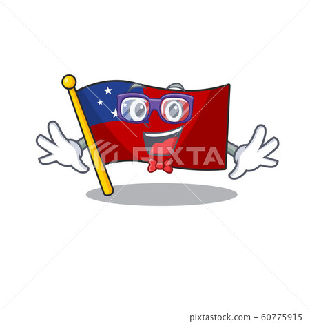 Super Funny Geek flag samoa Scroll cartoon character design 60775915