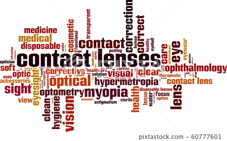 Contact lenses word cloud 60777601
