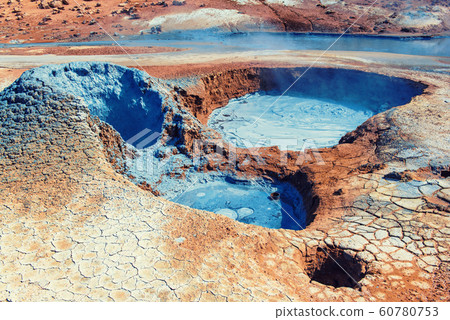Geothermal area Hverir, Iceland. Geothermal area Hverir, Iceland. 60780753
