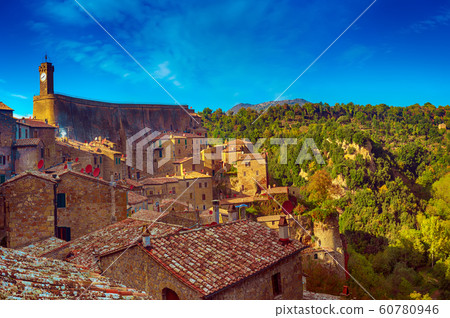 Sorano - tuff city in Tuscany Sorano - tuff city in Tuscany 60780946