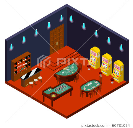 Elegant casino isometric view 60781054