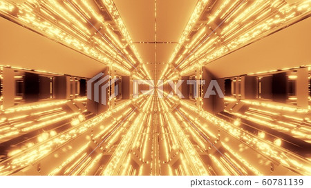 futuristic sci-fi hangar tunnel corridor with glitter glowing diamands christmas texture 3d rendering background wallpaper graphic 60781139
