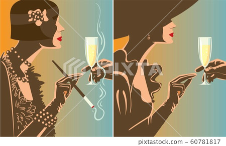 Drinking champagne. 60781817