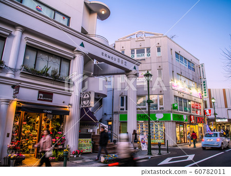 Yokohama cityscape in Japan overlooking Okurayama Station and the Greek-style shopping street Okurayama Elm Street 60782011