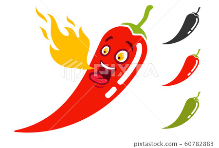 Chili pepper with flame Chili pepper with flame 60782883