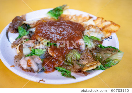 Taiwan traditional snack of oyster omele, Taiwan Delicacies, Taiwan Street Food 60783150
