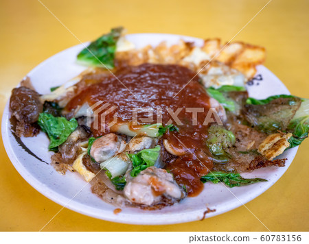 Taiwan traditional snack of oyster omele, Taiwan Delicacies, Taiwan Street Food 60783156