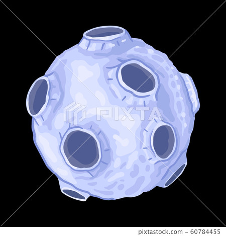 Cartoon moon or planet. Vector clip art illustration. Cartoon moon or planet. Vector clip art illustration. 60784455