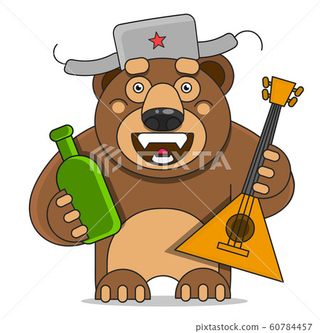 Russian Bear Illustration Suitable For Greeting Russian Bear Illustration Suitable For Greeting 60784457