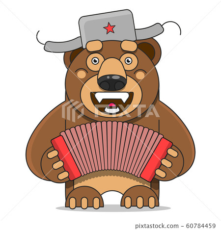 Russian Bear Illustration Suitable For Greeting Russian Bear Illustration Suitable For Greeting 60784459