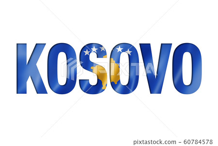 kosovo flag text font 60784578