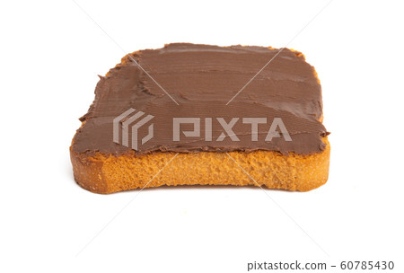 bread with chocolate cream isolated 60785430