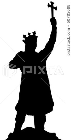 Silhouette of statue of the stefan cel mare,at Moldova Silhouette of statue of the stefan cel mare,at Moldova 60785689