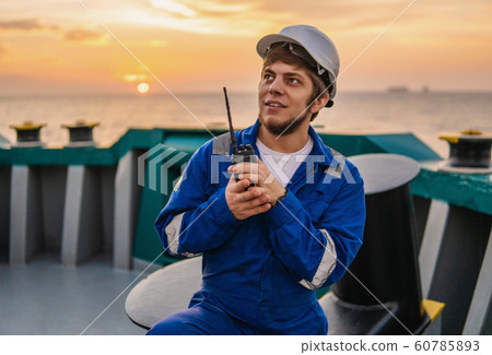 Marine Deck Officer or Chief mate on deck of offshore vessel Marine Deck Officer or Chief mate on deck of offshore vessel 60785893
