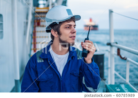 Marine Deck Officer or Chief mate on deck of offshore vessel Marine Deck Officer or Chief mate on deck of offshore vessel 60785989