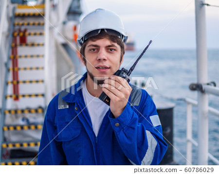 Marine Deck Officer or Chief mate on deck of offshore vessel Marine Deck Officer or Chief mate on deck of offshore vessel 60786029