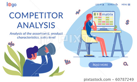 Competitor Analysis Flat Landing Page Template 60787249