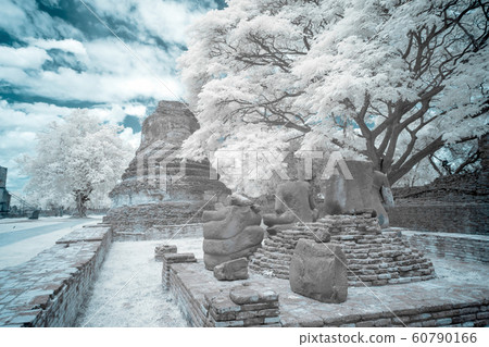 Ruined ancient Buddhist temple and pagoda in Ruined ancient Buddhist temple and pagoda in 60790166