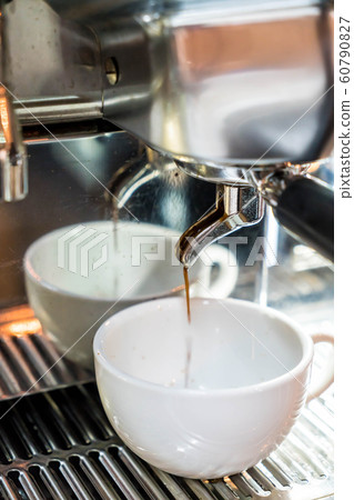 Coffee machine brewing a coffee 60790827