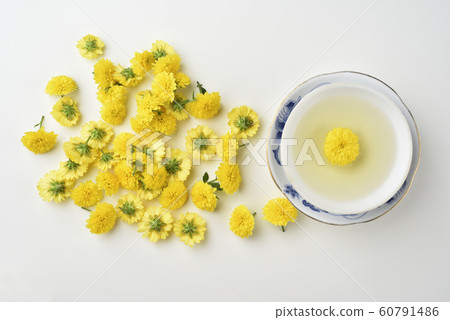 Fresh and delicious yellow chrysanthemum healthy tea drink 60791486