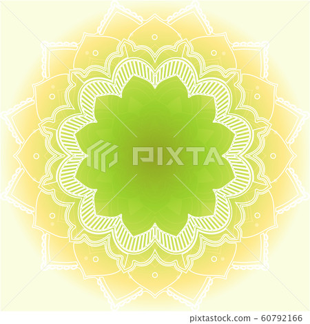 Mandala patterns on yellow background - Stock Illustration [60792166 ...