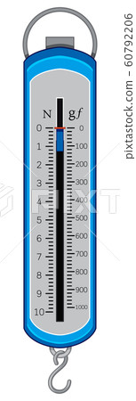 Spring balance on white background - Stock Illustration [60792206] - PIXTA