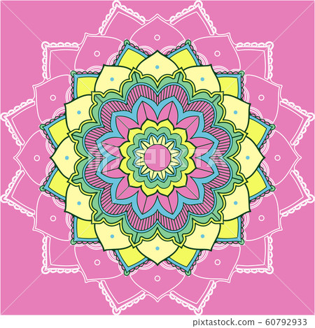 Mandala patterns on pink background Mandala patterns on pink background 60792933