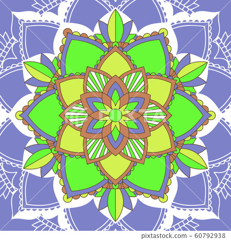 Mandala patterns on blue background Mandala patterns on blue background 60792938