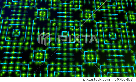 Animated light shinning green and blue dots and stars square shapes Animated light shinning green and blue dots and stars square shapes 60793498
