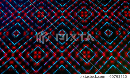 Animated light shinning red and blue dots and stars square shapes Animated light shinning red and blue dots and stars square shapes 60793510