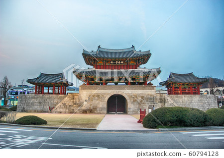 Aerial View of Pungnammun Traditional Korean Gate 60794128