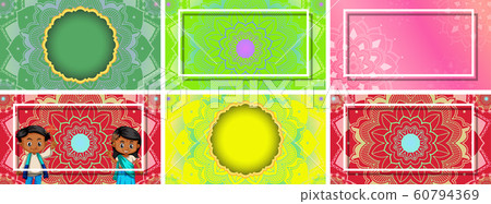 Background template with mandala designs Background template with mandala designs 60794369
