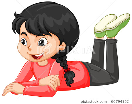 Girl in red shirt on isolated background Girl in red shirt on isolated background 60794562