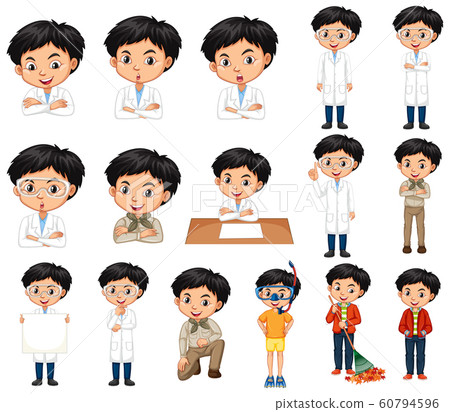 Cute boy in different outfit Cute boy in different outfit 60794596