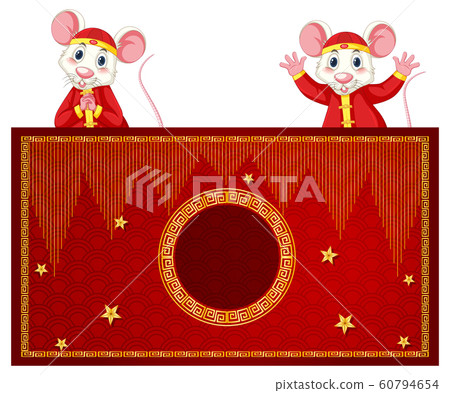 Happy new year background design for rat year 60794654