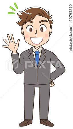 Business man suit man illustration material cute cartoon Business man suit man illustration material cute cartoon 60795210