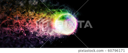 A sphere that moves horizontally with a splash A sphere that moves horizontally with a splash 60796171