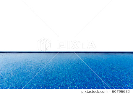 The pool with blue wave on isolated white 60796683