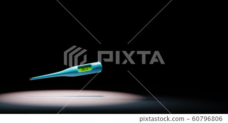 Clinical Digital Thermometer Spotlighted on Black 60796806