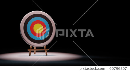 Target Spotlighted on Black Background Target Spotlighted on Black Background 60796807