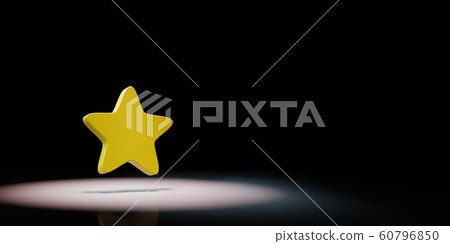 Star Symbol Spotlighted on Black Background Star Symbol Spotlighted on Black Background 60796850