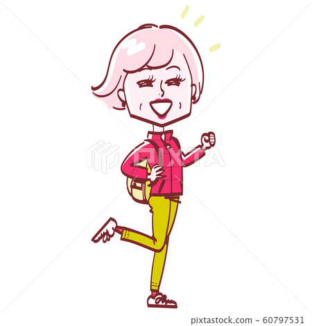 Cheerful granny outdoor Cheerful granny outdoor 60797531