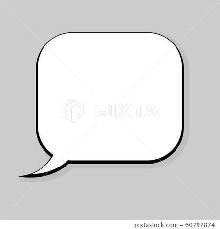 Speech bubble in comic book style. Blank message. Hand drawn doodle Speech bubble in comic book style. Blank message. Hand drawn doodle 60797874