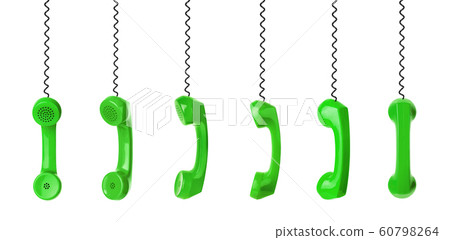 Set of green phones 60798264